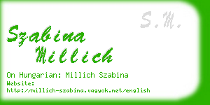 szabina millich business card